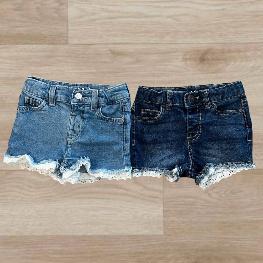 Cat & Jack Toddler Girls Denim Shorts Bundle Size 2T